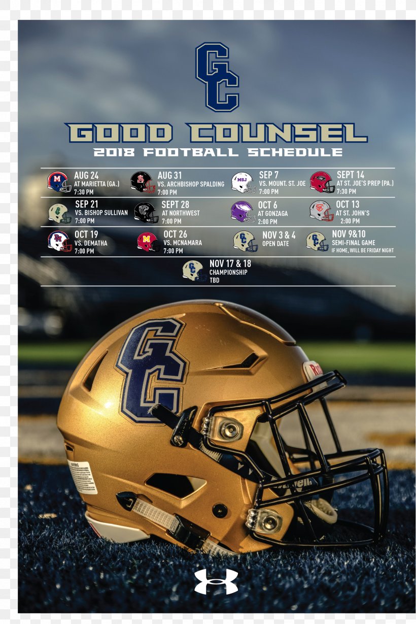 American Football Helmets Our Lady Of Good Counsel High School National Secondary School High School Football, PNG, 1841x2760px, American Football Helmets, Advanced Placement, Advertising, American Football, American Football Protective Gear Download Free