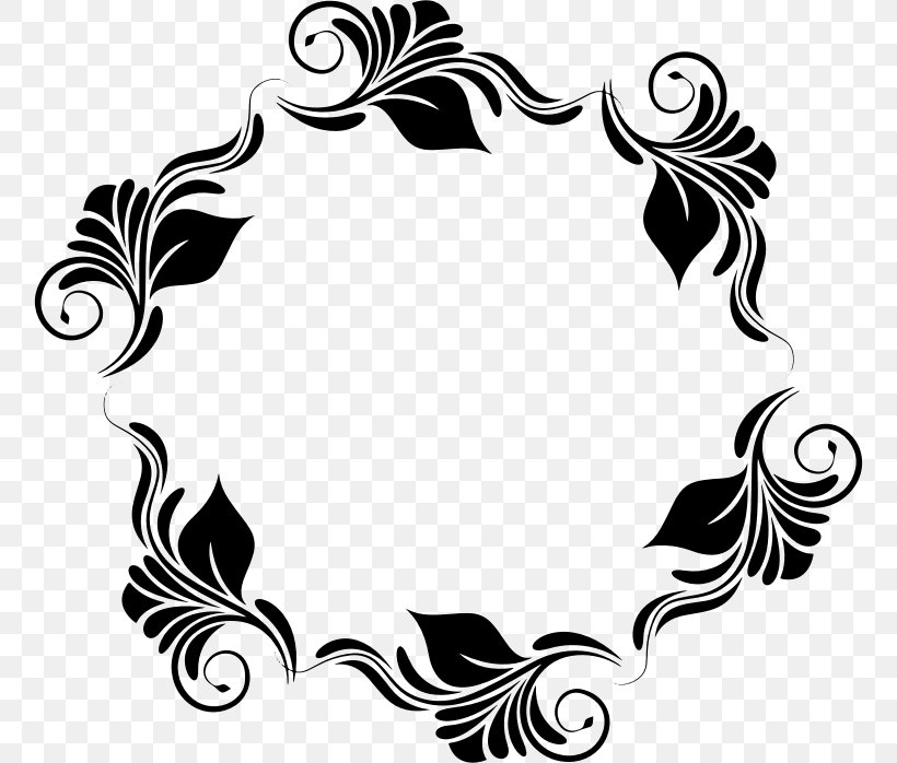 Flower Circle Clip Art, PNG, 758x698px, Flower, Black, Black And White, Color, Floral Design Download Free