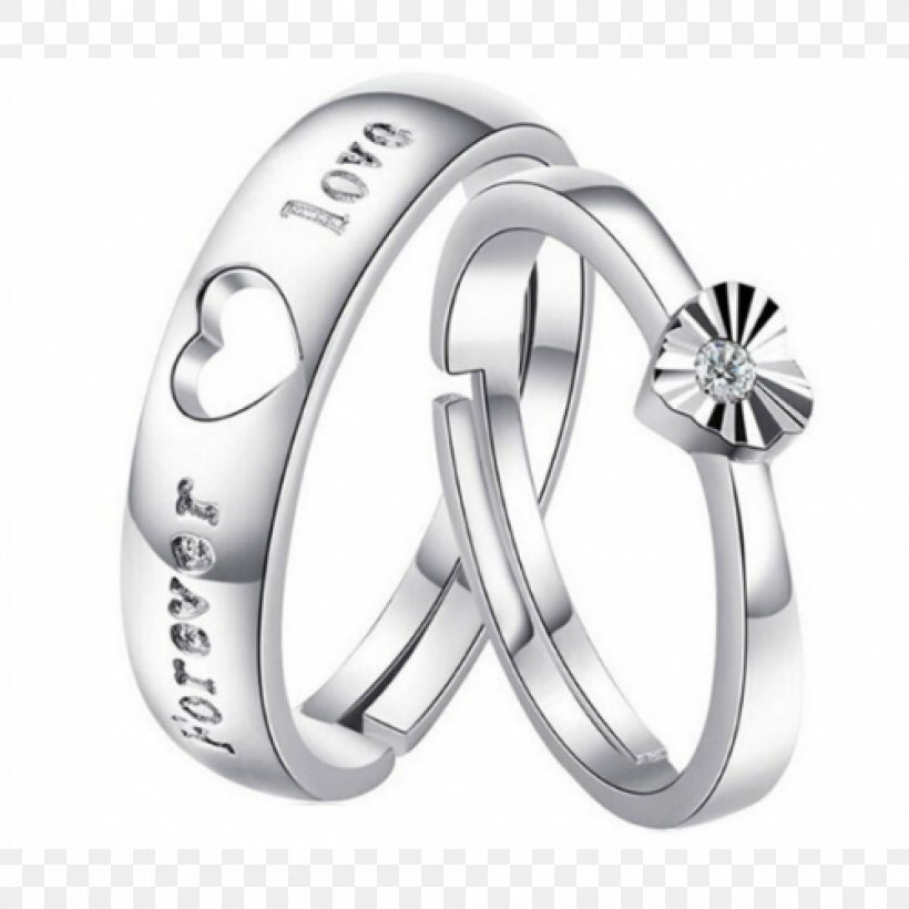 Wedding Ring Engagement Ring Sterling Silver, PNG, 1000x1000px, Ring, Body Jewelry, Brand, Claddagh Ring, Couple Download Free
