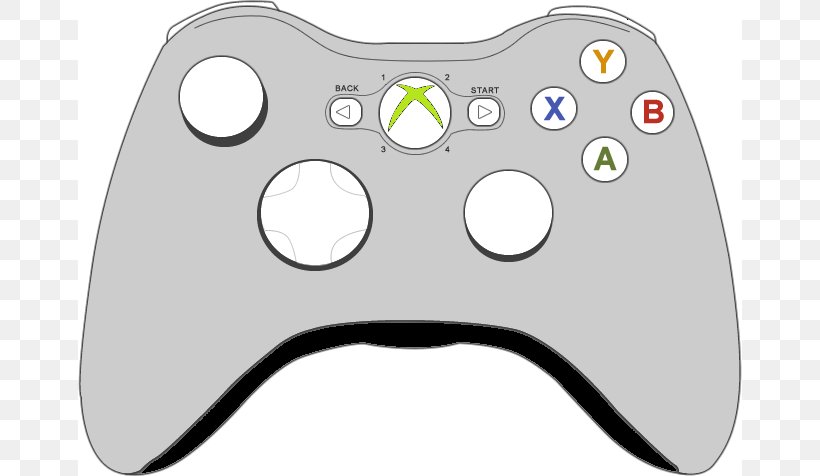 Xbox 360 Controller Xbox One Controller Joystick Clip Art, PNG, 664x476px, Xbox 360 Controller, All Xbox Accessory, Free Content, Game Controller, Gamepad Download Free