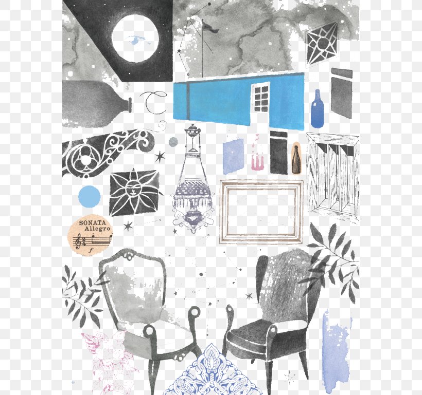 Paper Collage Drawing Art Interior Design Services, PNG, 577x769px, Paper, Art, Blue, Collage, Dada Download Free