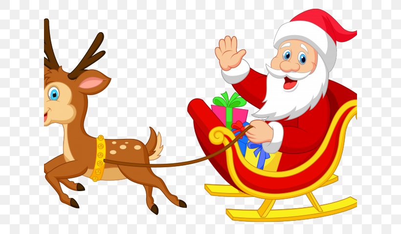 Santa Claus Clip Art Rudolph Reindeer Illustration, PNG, 640x480px, Santa Claus, Art, Artwork, Christmas, Christmas Day Download Free