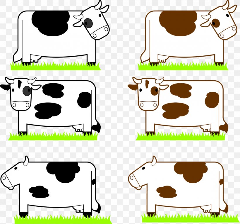 Dairy Cattle Livestock Clip Art, PNG, 2339x2182px, Cattle, Agriculture, Area, Artwork, Black And White Download Free