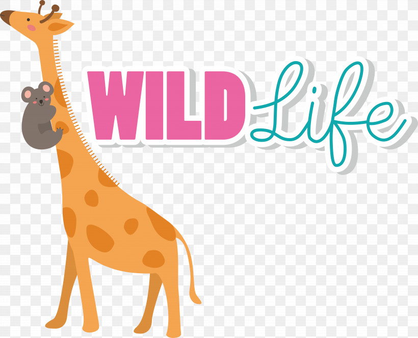 Giraffe Wildlife Meter Logo Cartoon, PNG, 7299x5902px, Giraffe, Animal Figurine, Cartoon, Giraffids, Logo Download Free