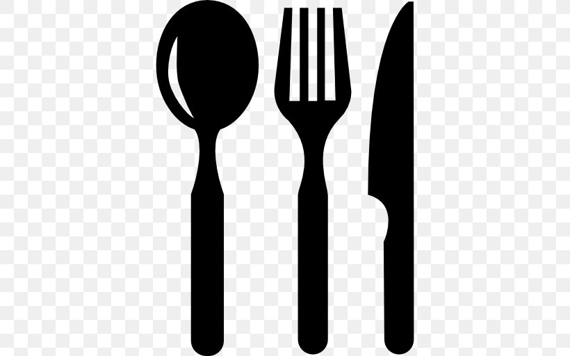 Knife Kitchen Utensil Fork Spoon, PNG, 512x512px, Knife, Black And White, Cutlery, Food, Fork Download Free
