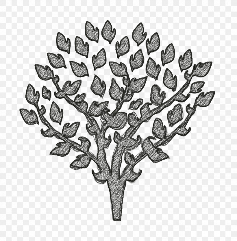 Tree With Thin Branches Covered By Leaves Icon Tree Icon Nature Icon, PNG, 1216x1238px, Tree Icon, Biology, Branching, Drawing, Leaf Download Free