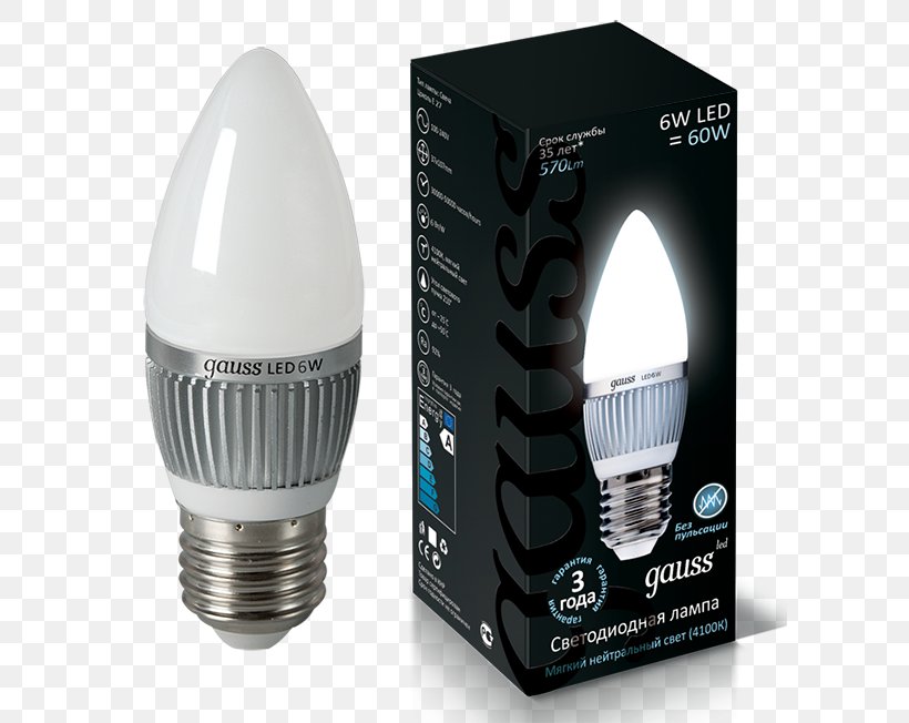 Edison Screw LED Lamp Al'batros Light-emitting Diode, PNG, 652x652px, Edison Screw, Candle, Color Temperature, Gauss, Incandescent Light Bulb Download Free