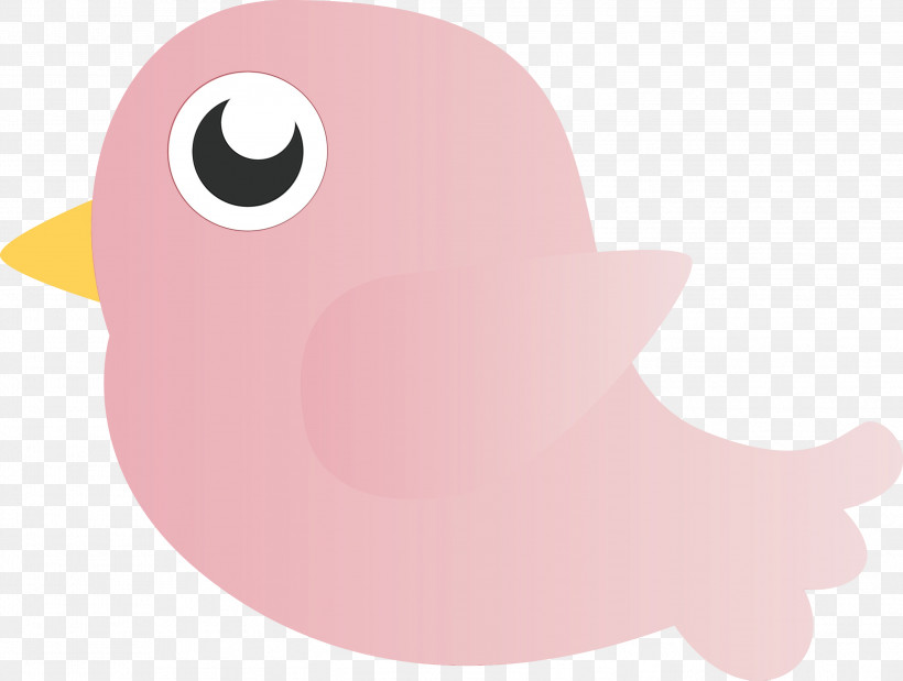 Pink Cartoon Bird Beak, PNG, 2999x2265px, Cartoon Bird, Beak, Bird, Cartoon, Cute Bird Download Free