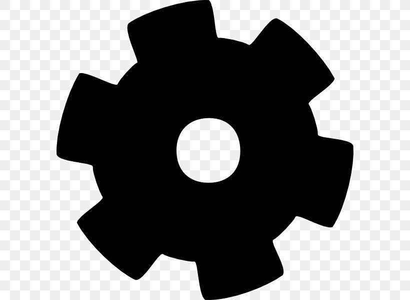 Black Gear Clip Art, PNG, 594x599px, Gear, Black And White, Black Gear, Royaltyfree, Sprocket Download Free