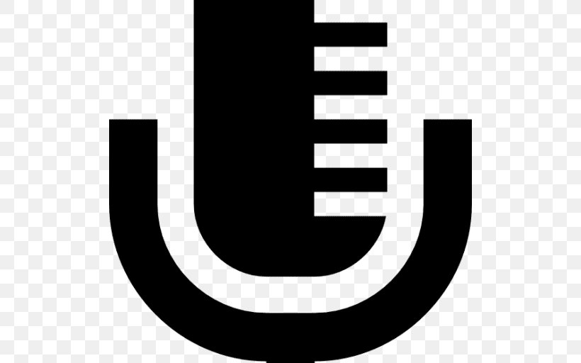 Logo Brand Microphone Font, PNG, 512x512px, Logo, Black And White, Brand, Microphone, Symbol Download Free