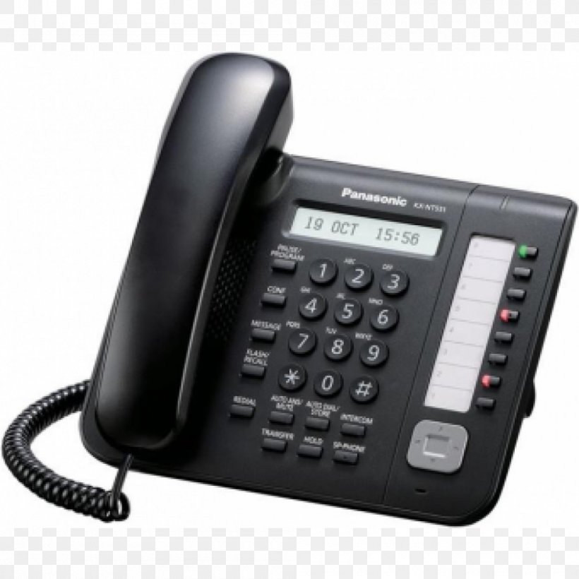 VoIP Phone Telephone Panasonic Gigabit Ethernet, PNG, 1000x1000px, Voip Phone, Answering Machine, Backlight, Business Telephone System, Caller Id Download Free