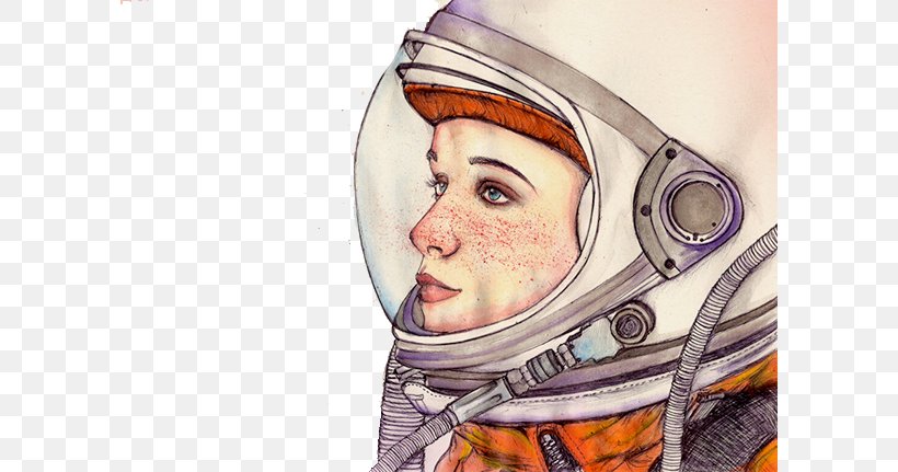 Astronaut Illustrator Drawing Art Illustration, PNG, 600x431px, Watercolor, Cartoon, Flower, Frame, Heart Download Free