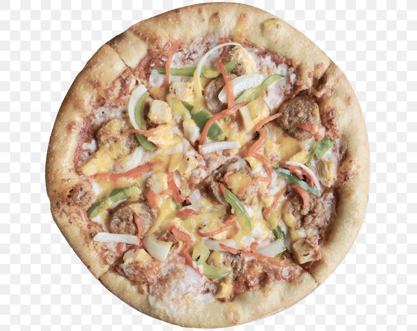 California-style Pizza Sicilian Pizza Tarte Flambée Vegetarian Cuisine, PNG, 651x652px, Californiastyle Pizza, American Food, California Style Pizza, Cuisine, Dish Download Free