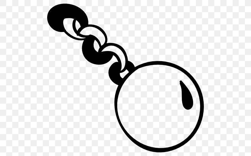 Ball And Chain Clip Art, PNG, 512x512px, Ball And Chain, Area, Artwork, Black, Black And White Download Free