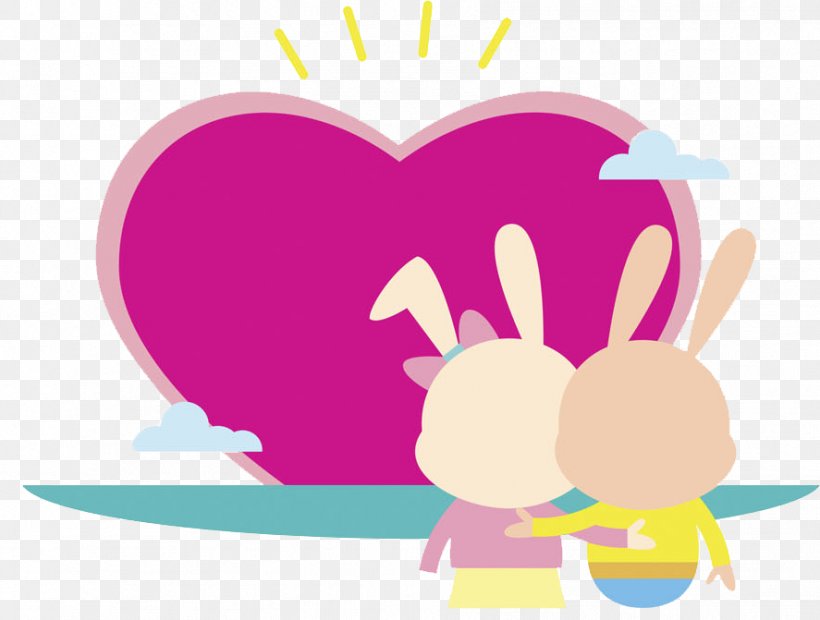 Easter Bunny Rabbit Clip Art, PNG, 887x671px, Watercolor, Cartoon, Flower, Frame, Heart Download Free