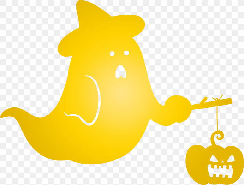 Halloween Ghost, PNG, 3000x2279px, Halloween, Biology, Cartoon, Fruit, Ghost Download Free