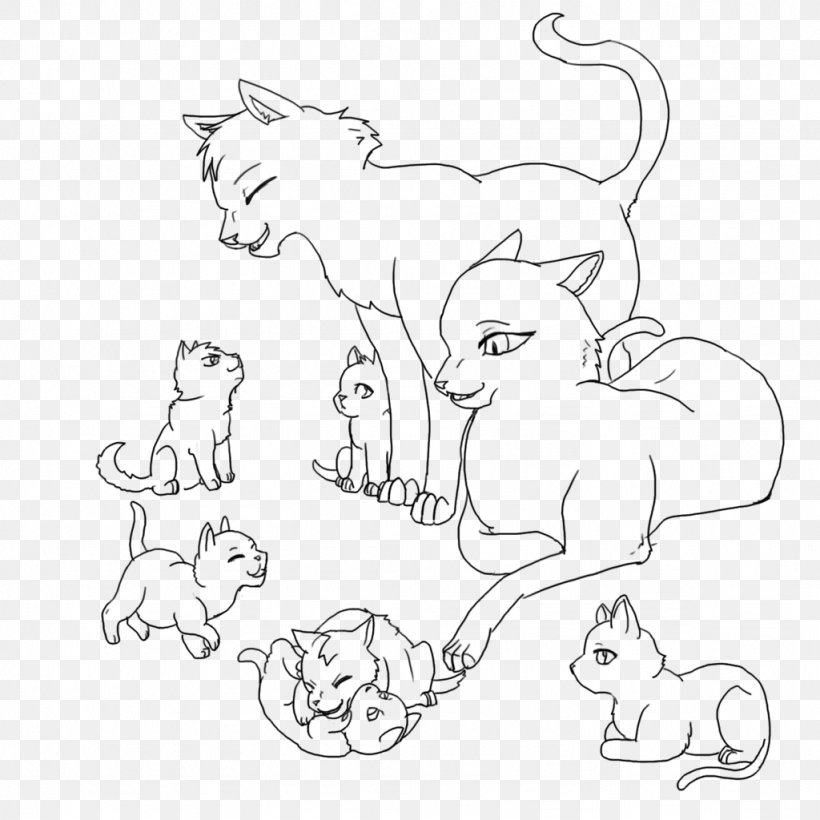 Line Art Canidae Felidae Cat Kitten, PNG, 1024x1024px, Watercolor, Cartoon, Flower, Frame, Heart Download Free
