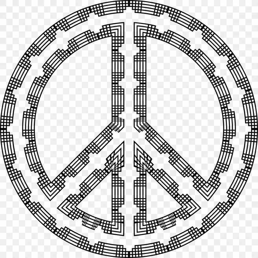 Peace Symbols Clip Art, PNG, 2340x2340px, Peace Symbols, Area, Black And White, Color, Line Art Download Free