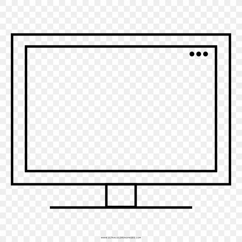 Drawing Computer Monitor On White Background Stock Photo, Picture and  Royalty Free Image. Image 16538700.