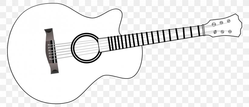 Electric Guitar Black And White Line Art Clip Art, PNG, 1969x849px, Electric Guitar, Acoustic Guitar, Bass Guitar, Black And White, Coloring Book Download Free