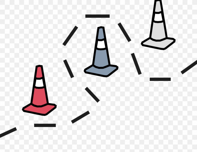 Traffic Cone Obstacle Course Line Area, PNG, 900x693px, Cone, Area, Black And White, Child, Diagram Download Free