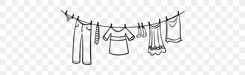 clothes line clip art black and white