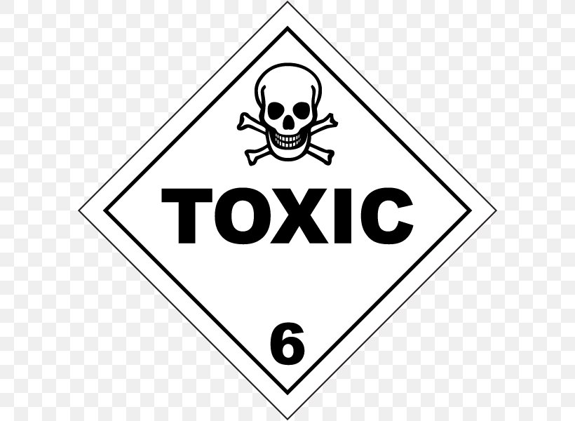 HAZMAT Class 6 Toxic And Infectious Substances Dangerous Goods Toxicity Poison Hazard Symbol, PNG, 600x600px, Dangerous Goods, Area, Black, Black And White, Brand Download Free