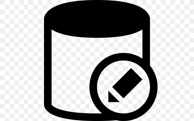 Database Button, PNG, 512x512px, Database, Area, Black And White, Brand, Button Download Free