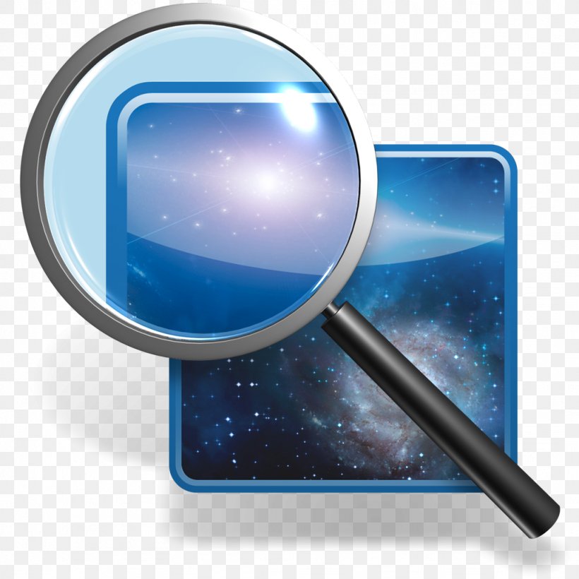 Magnifying Glass Screen Magnifier MacOS Mac App Store Magnification, PNG, 1024x1024px, Magnifying Glass, Apple, Blue, Computer Monitors, Hardware Download Free
