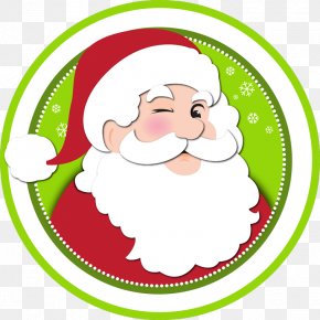 winking santa clipart borders