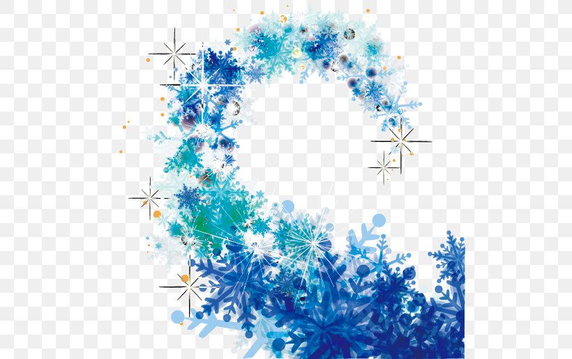 Snowflake Geometric Shape Pattern, PNG, 517x515px, Snowflake, Blue, Branch, Flora, Flower Download Free