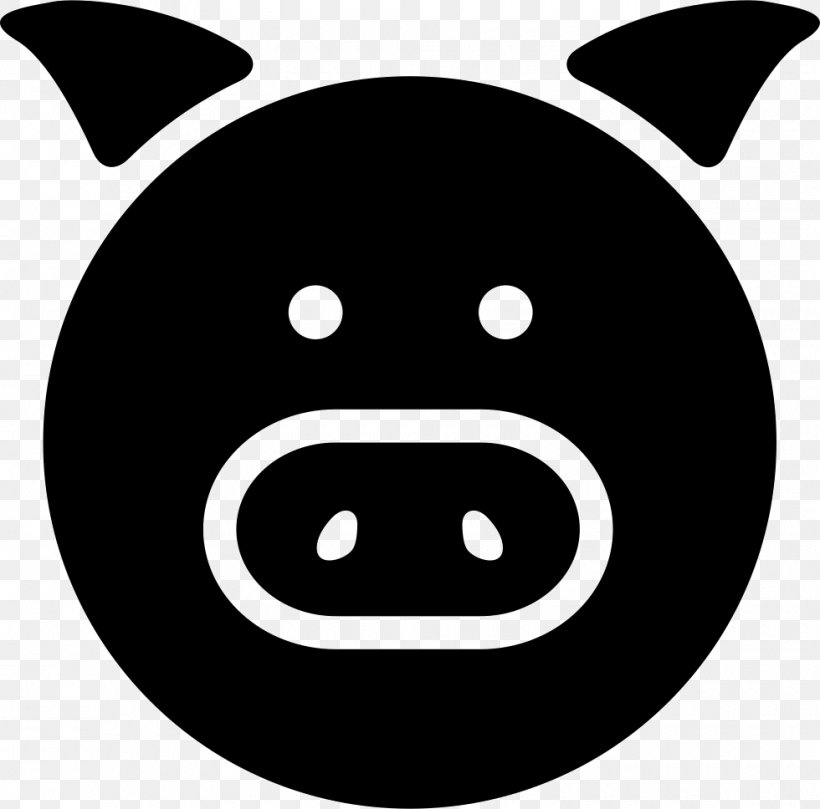 Clip Art, PNG, 980x968px, Domestic Pig, Black, Black And White, Drawing, Head Download Free
