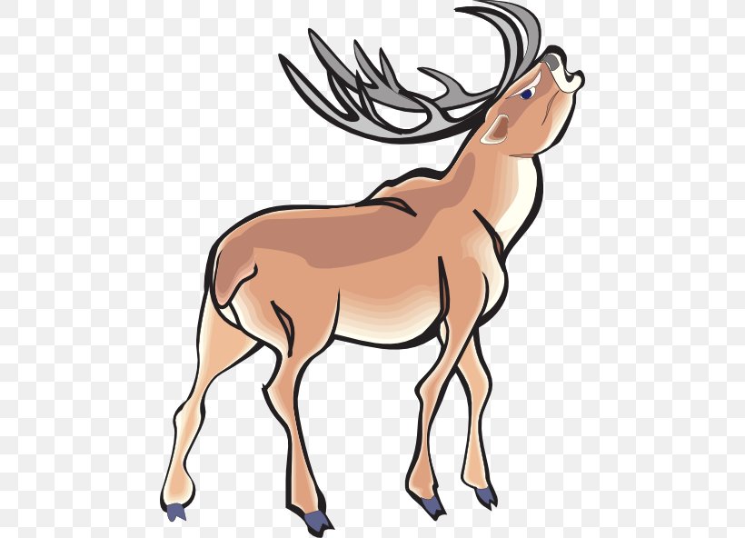 Reindeer Cartoon Clip Art, PNG, 468x592px, Deer, Anger, Animal Figure, Antelope, Antler Download Free