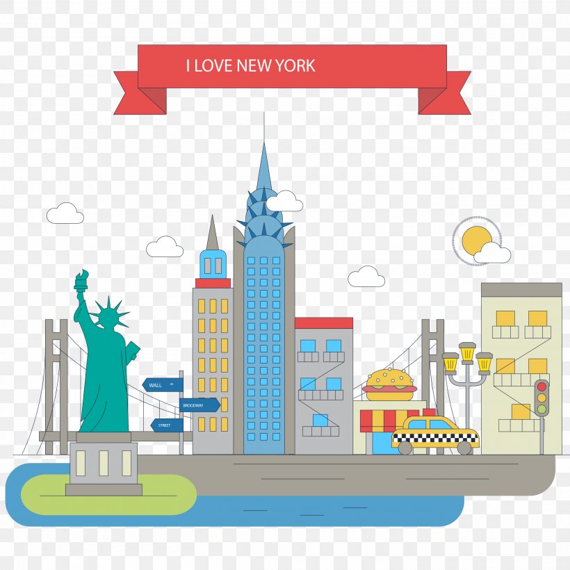 New York City Illustration Vector Graphics Graphic Design, PNG, 2600x2600px, New York City, Diagram, Drawing, Illustrator, Motion Graphics Download Free