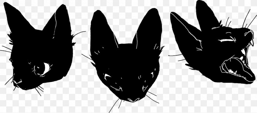 Black Cat Kitten, PNG, 1000x441px, Cat, Black, Black And White, Black Cat, Carnivoran Download Free