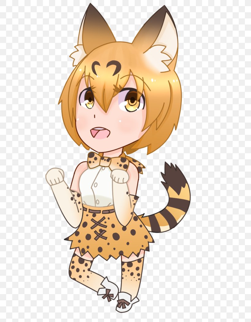 Kemono Friends Cat Whiskers Ocelot Serval, PNG, 759x1051px, Watercolor, Cartoon, Flower, Frame, Heart Download Free