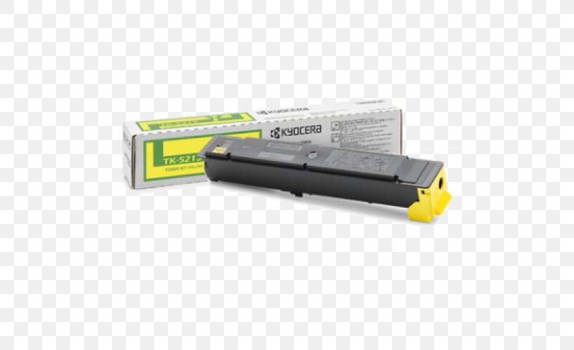 Yellow Toner Cartridge Kyocera Laser Printing, PNG, 500x500px, Yellow, Black, Color, Electronics, Electronics Accessory Download Free