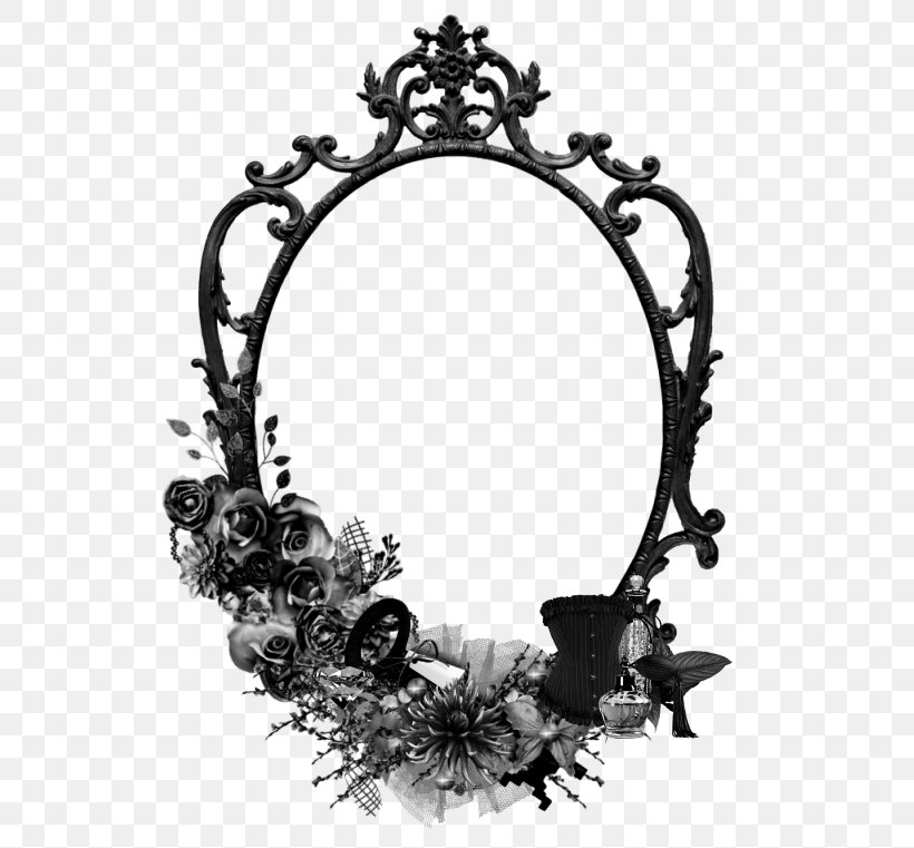 Picture Frames Mirror Stock Photography Clip Art, PNG, 567x761px, Picture Frames, Antique, Black And White, Body Jewelry, Color Download Free