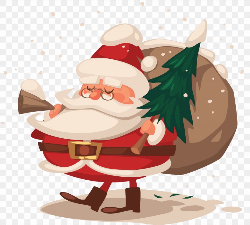 Santa Claus Christmas Tree, PNG, 7285x6578px, Santa Claus, Art, Cartoon, Christmas, Christmas Card Download Free