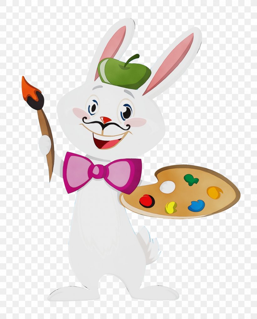 Easter Bunny, PNG, 1683x2091px, Watercolor, Cartoon, Easter Bunny, Paint, Rabbit Download Free