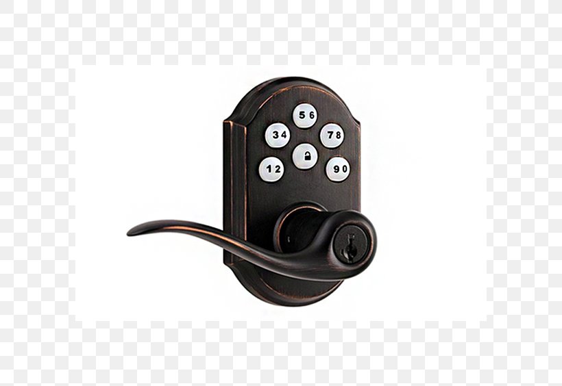 Electronic Lock Dead Bolt Kwikset Door, PNG, 600x564px, Lock, Dead Bolt, Door, Door Handle, Electric Battery Download Free