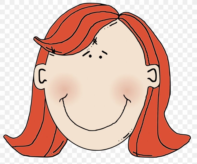 Ear Cheek Red Hair Forehead, PNG, 2400x2010px, Watercolor, Cartoon, Cheek, Chin, Ear Download Free