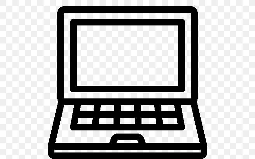Laptop Icon Design Computer Hardware, PNG, 512x512px, Laptop, Area, Black And White, Brand, Computer Download Free
