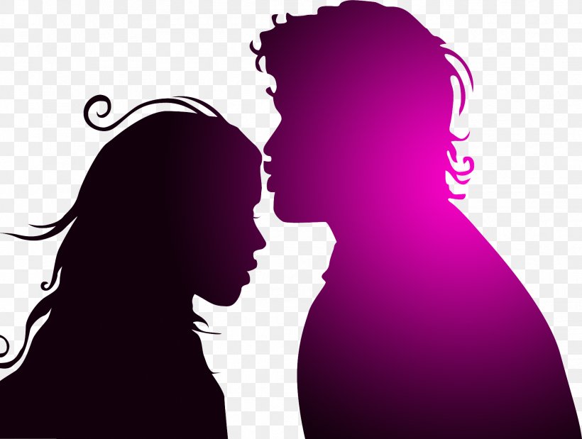 Silhouette Kiss Significant Other Love Man, PNG, 1914x1446px, Watercolor, Cartoon, Flower, Frame, Heart Download Free