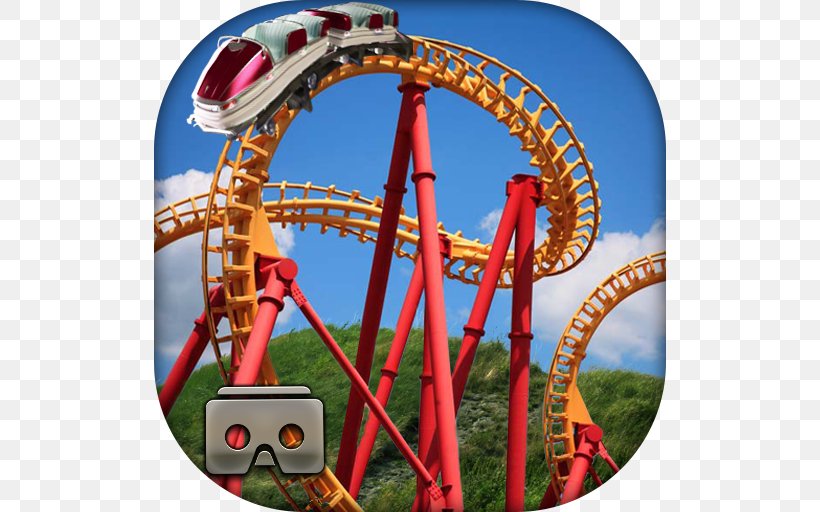 Virtual Reality Headset VR Crazy Rollercoaster RollerCoaster Tycoon Classic Virtual Reality Roller Coaster, PNG, 512x512px, Virtual Reality Headset, Amusement Park, Amusement Ride, Android, Aptoide Download Free