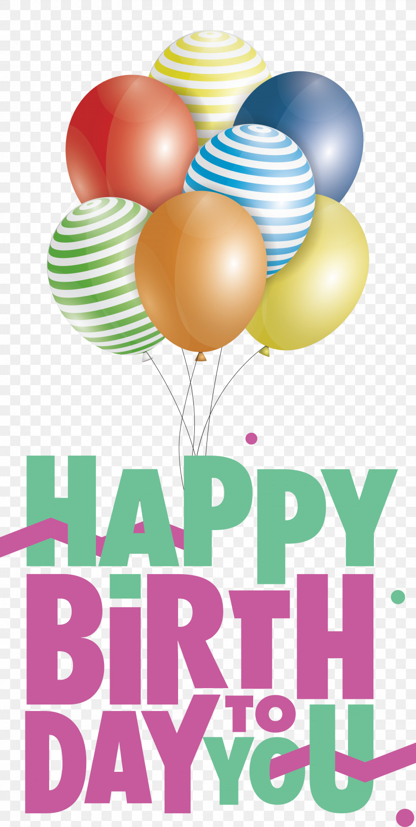 Balloon Text Birthday Line Happiness, PNG, 3140x6253px, Balloon, Birthday, Geometry, Happiness, Line Download Free