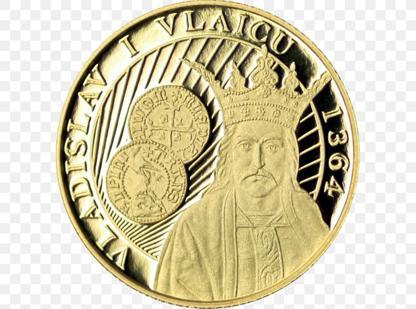 Coin National Bank Of Romania Wallachia Gold Advers, PNG, 600x609px, Coin, Advers, Basarab I Of Wallachia, Bronze Medal, Cash Download Free