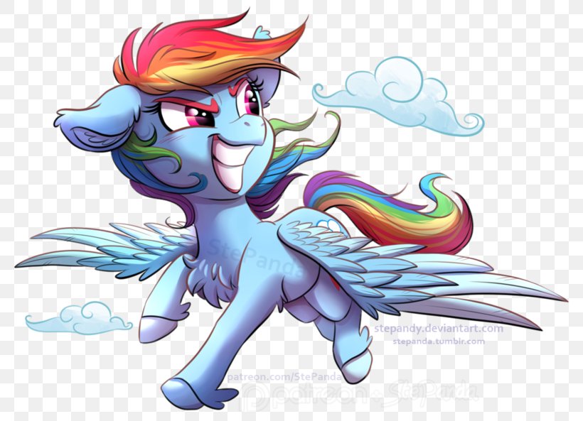 Pony Rainbow Dash Drawing Art Illustration, PNG, 800x593px, Watercolor, Cartoon, Flower, Frame, Heart Download Free