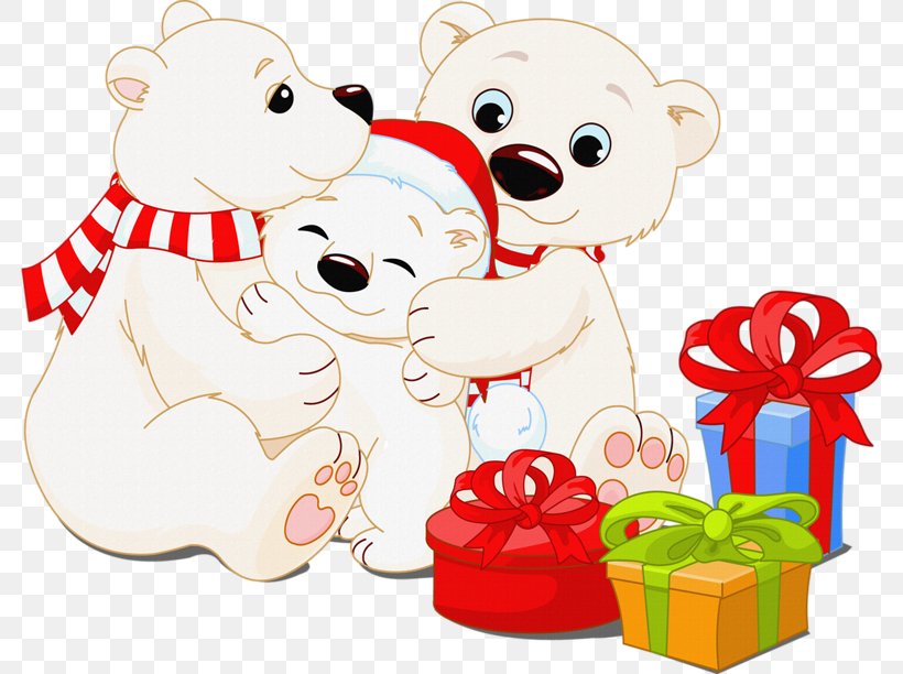 Polar Bear Christmas Clip Art, PNG, 800x612px, Watercolor, Cartoon, Flower, Frame, Heart Download Free