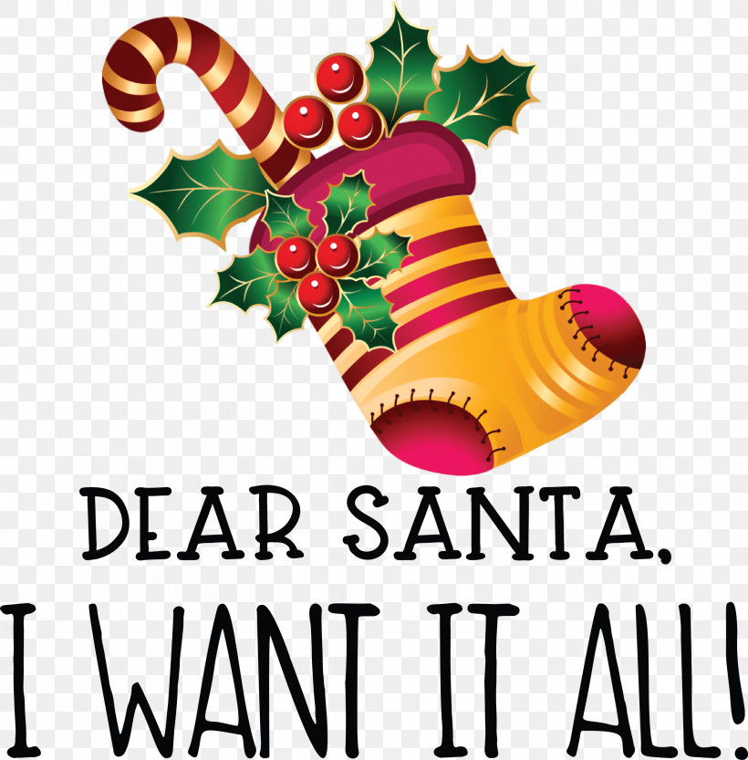 Dear Santa Christmas, PNG, 2950x3000px, Dear Santa, Christmas, Christmas Day, Christmas Ornament, Christmas Stocking Download Free